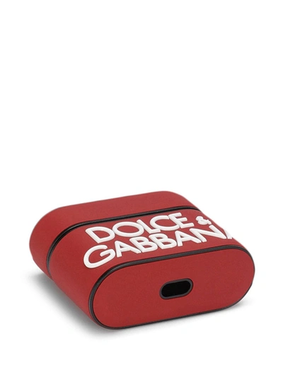 Shop Dolce & Gabbana Airpods Pro Logo Case In Red