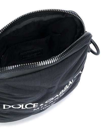 Shop Dolce & Gabbana Logo-print Messenger Bag In Black