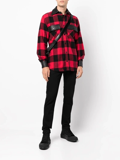 Romeo Hunte Check-print Wool Shirt In Black