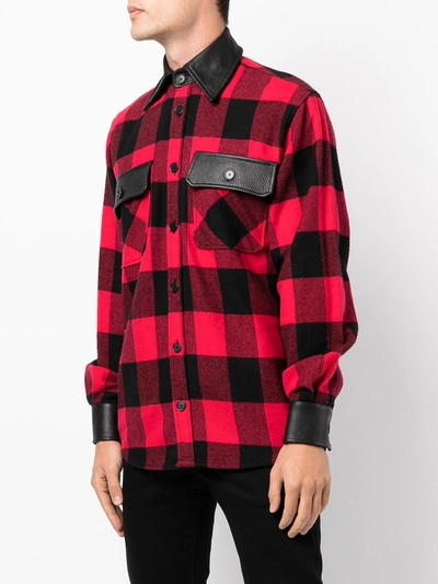 Romeo Hunte Check-print Wool Shirt In Black
