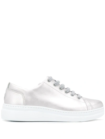 Shop Camper Runner Up Metallic Trainers In Silver