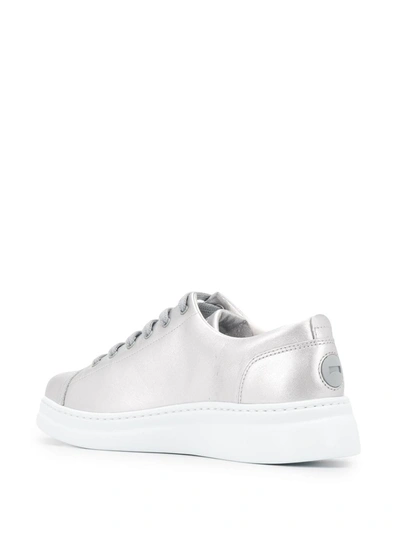 Shop Camper Runner Up Metallic Trainers In Silver