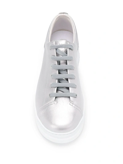 Camper Runner Up Metallic Trainers In Silver