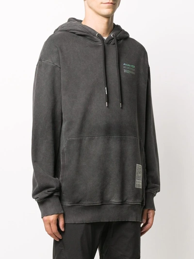 Shop Mauna Kea Pigment-dyed Logo Print Hoodie In Grey