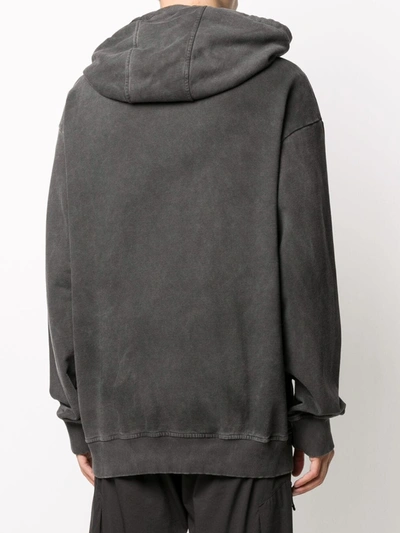 Shop Mauna Kea Pigment-dyed Logo Print Hoodie In Grey