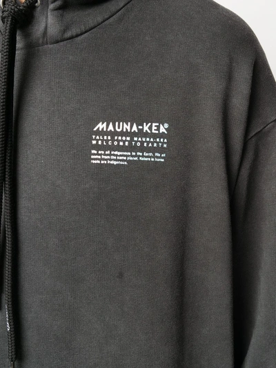 Mauna Kea Pigment-dyed Logo Print Hoodie In Grey