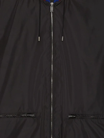 Shop Gucci Logo Windbreaker In Black