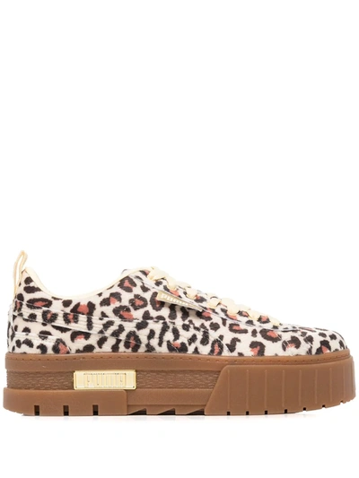 Shop Puma Mayze Leopard Sneakers In Mehrfarbig