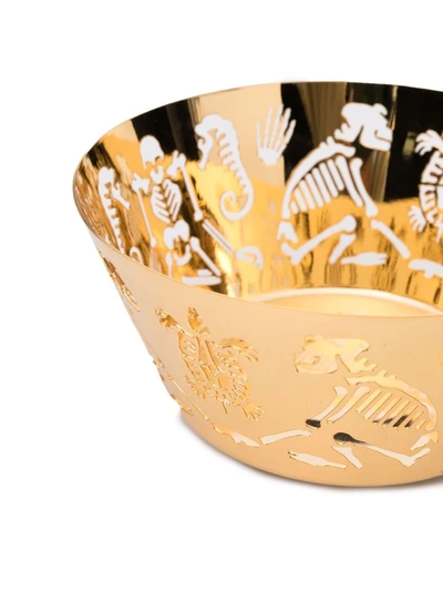 Ghidini 1961 Polished Skeleton-detail Bowl In Gold