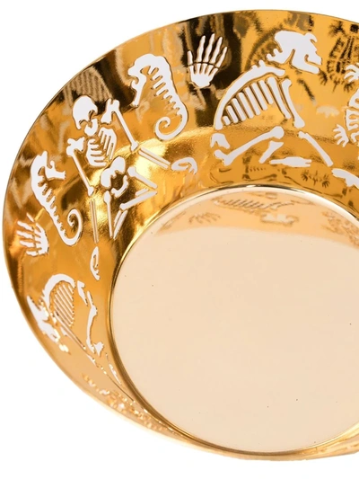 Ghidini 1961 Polished Skeleton-detail Bowl In Gold