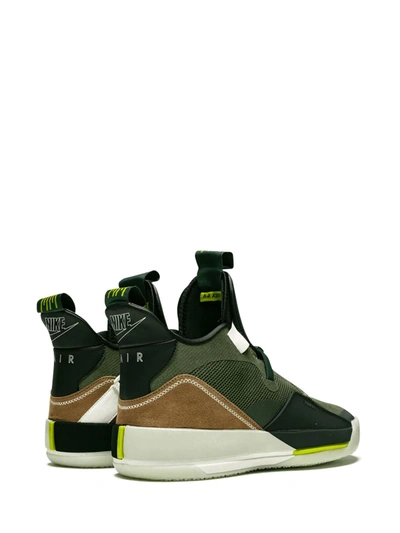 Jordan X Travis Scott Air  33 Nrg Sneakers In Green