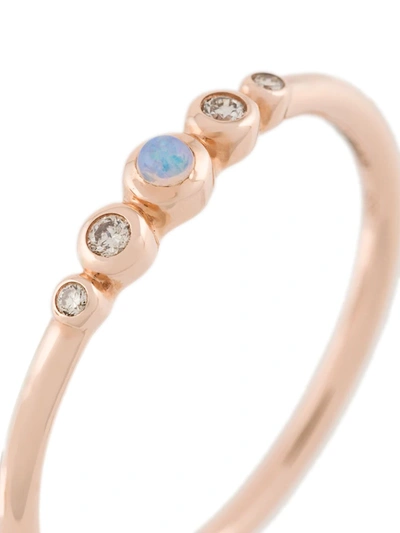 Shop Astley Clarke 14kt Rose Gold Icon Nova Opal Ring In Metallic