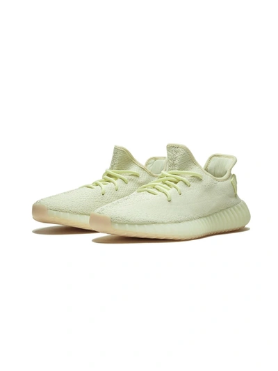 Adidas Originals Adidas Yeezy Boost 350 V2 Knit Sneakers In Ice Yellow Cotton In Neutrals