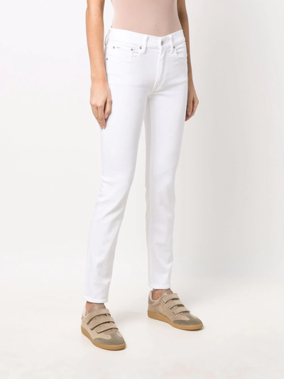 Shop Polo Ralph Lauren Mid-rise Skinny Jeans In White