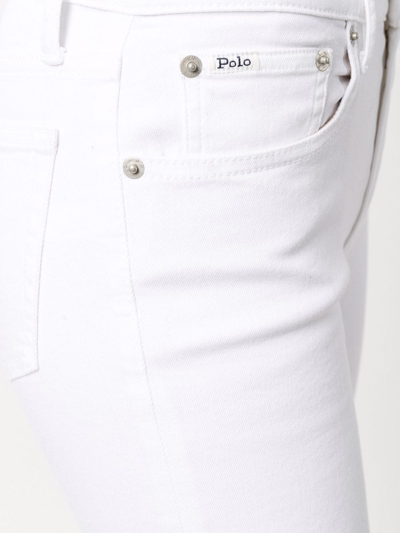 Shop Polo Ralph Lauren Mid-rise Skinny Jeans In White