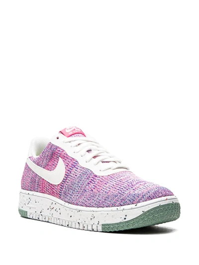 Shop Nike Air Force 1 Low "crater Flyknit" Sneakers In Purple