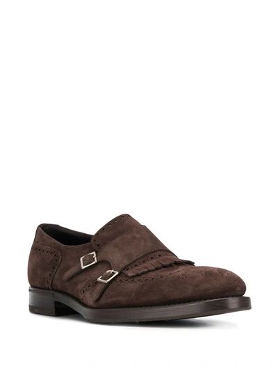 Shop Henderson Baracco Monk Strap Shoes In Brown