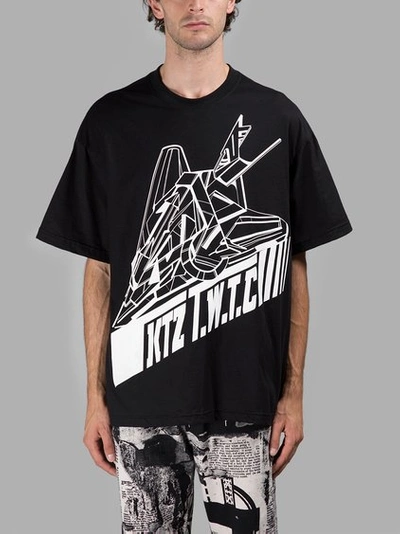 Shop Ktz  Black T-shirt With White Print
