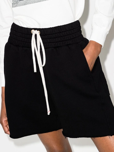 Shop Les Tien Drawstring Cotton Shorts In Black