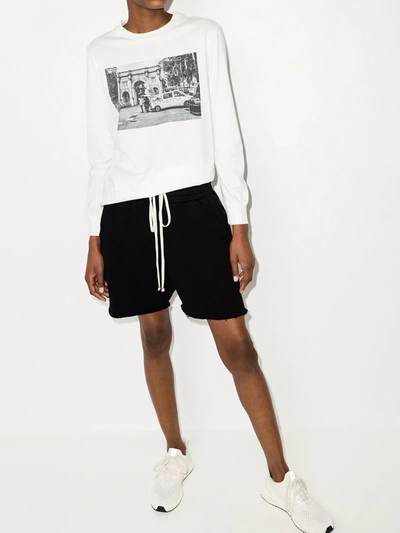 Shop Les Tien Drawstring Cotton Shorts In Black