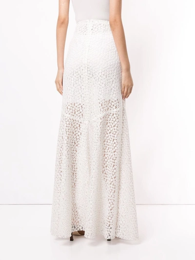 Shop Macgraw Embroidered Majestic Skirt In White