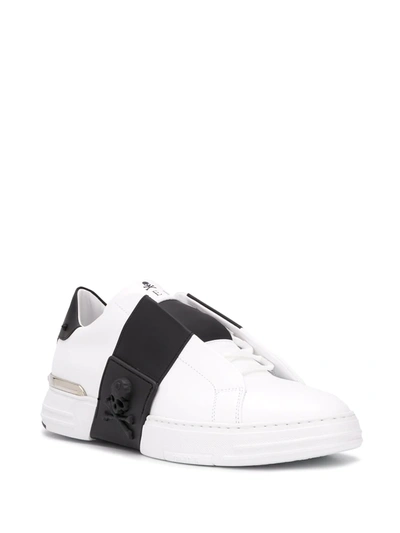 Shop Philipp Plein Phantom Kick$ Sneakers In White