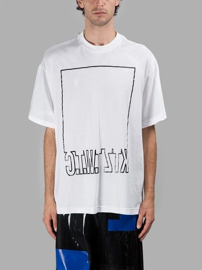 Shop Ktz  White T-shirt With Black Print