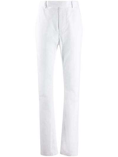 Shop Haider Ackermann Straight-leg Cotton Trousers In White