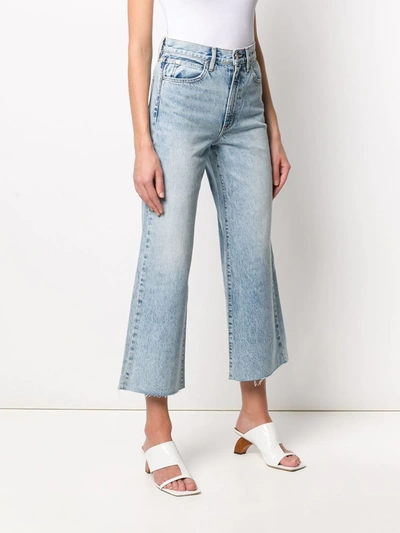 Shop Slvrlake Mid Rise Cropped Jeans In Blue