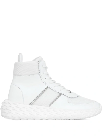 Shop Giuseppe Zanotti Urchin High-top Sneakers In White