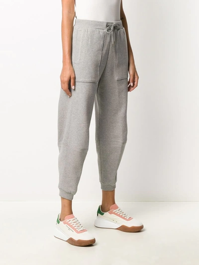 Shop Stella Mccartney Cotton Track Pants In Grey