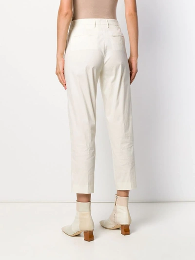Shop Berwich Chicca Cropped Trousers In White