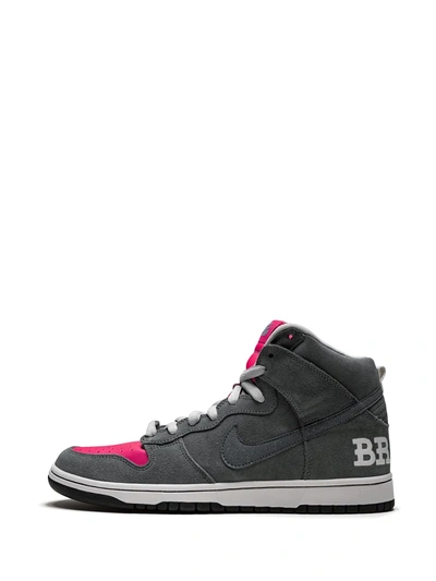 Shop Nike Dunk High Premium Sb "brain Wreck" Sneakers In Grey