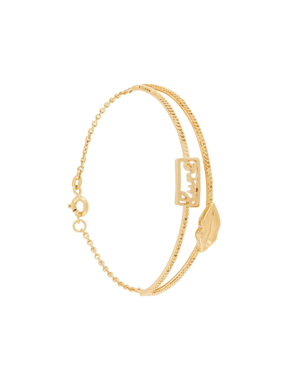 Shop Wouters & Hendrix Mouth Chain-embellished Bracelet In Yellow
