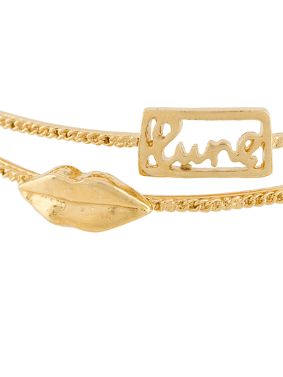 Shop Wouters & Hendrix Mouth Chain-embellished Bracelet In Yellow