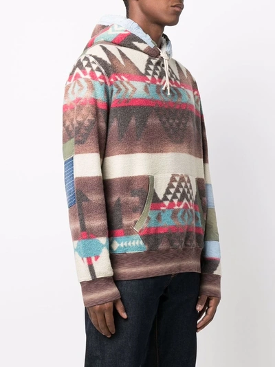 Polo Ralph Lauren Distressed Southwestern Fleece Hoodie In Red | ModeSens