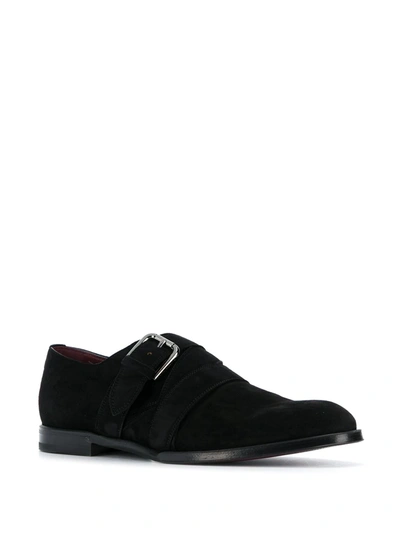 Shop Dolce & Gabbana Suede Monk Shoes In Black