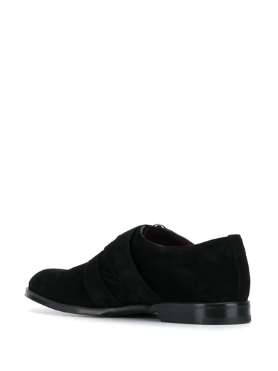 Shop Dolce & Gabbana Suede Monk Shoes In Black