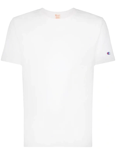 Shop Champion Embroidered Logo Short-sleeved T-shirt In White