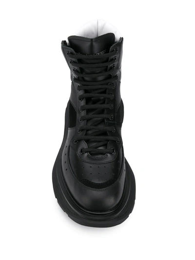 Shop Alexander Mcqueen Lace-up High-top Sneakers In Black