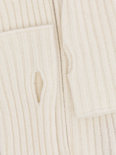 Shop Cashmere In Love Graz Cashmere Fingerless Arm-warmers In Weiss