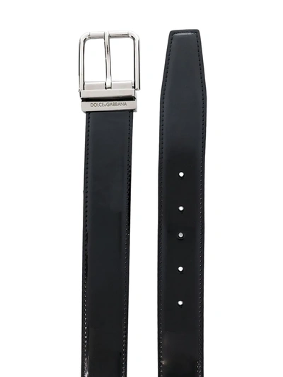 Shop Dolce & Gabbana Patent Leather Belt In Black