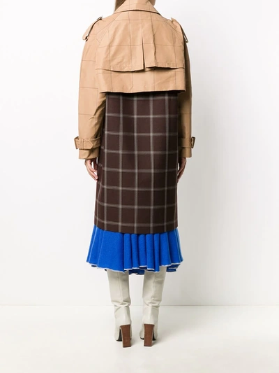 Marni Double-breasted Trench In Brown