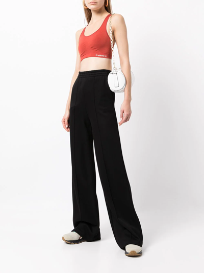 Shop Les Girls Les Boys Seamless Cropped Sports Bra In Red