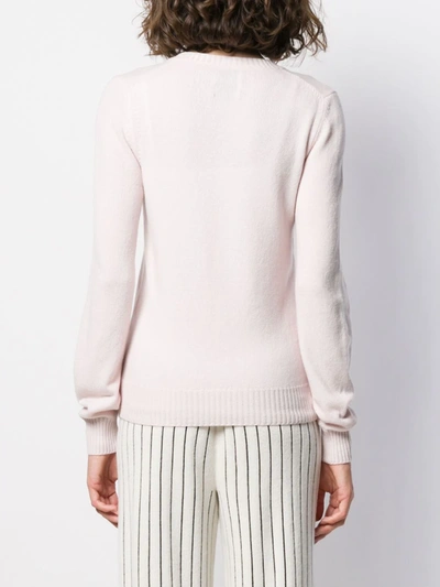 Shop Barrie V-neck Cashmere Sweater In Pink