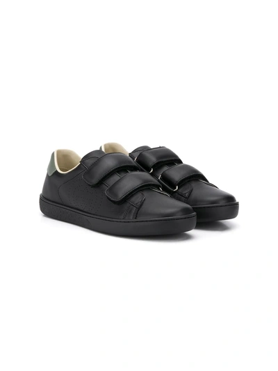 Shop Gucci Gg Touch-strap Sneakers In Black