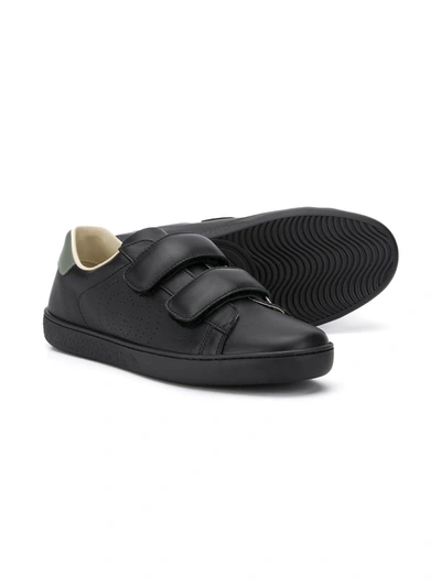 Shop Gucci Gg Touch-strap Sneakers In Black