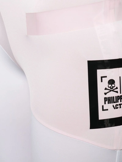 Shop Philipp Plein Logo Active Leggings In Pink