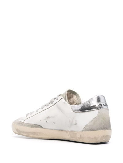 Shop Golden Goose Super-star Low-top Sneakers In Weiss