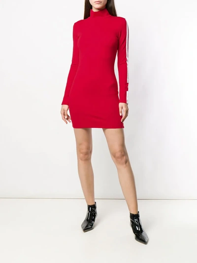 Shop Marcelo Burlon County Of Milan Marcelo Burlon X Nba Short Dress In Red